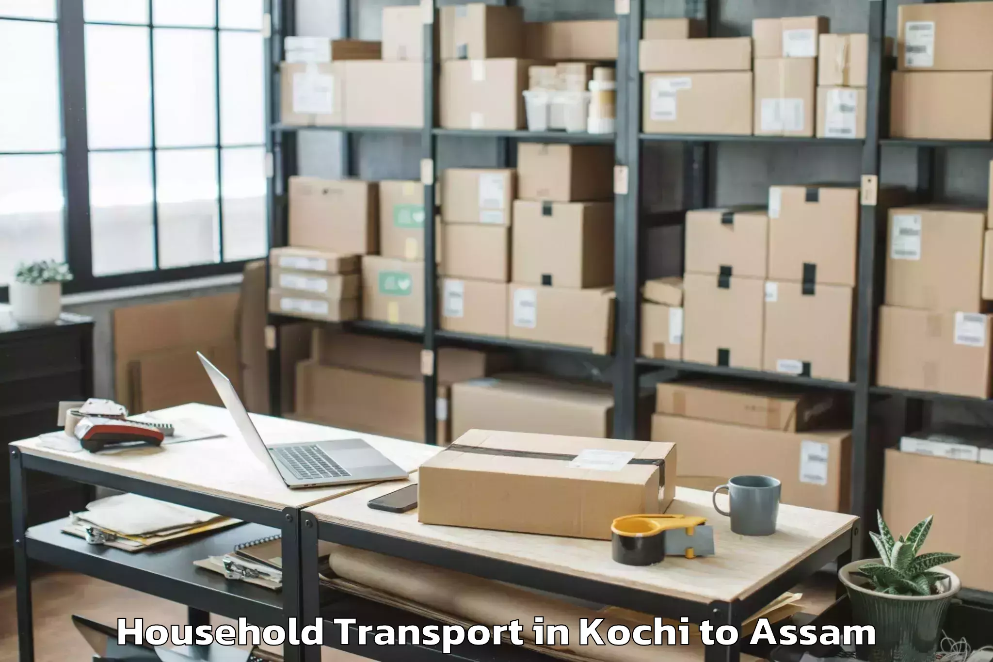 Top Kochi to Baganpara Household Transport Available